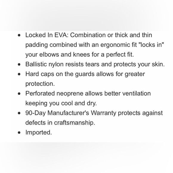 New! PRO-TEC Black, Left & Right, Elbow and Wrist Protectors (4 pcs total). Y-Sm - Picture 14 of 14